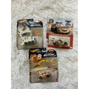 Hot Wheels Avatar Aang, Appa And Disney Cars Small Toys New